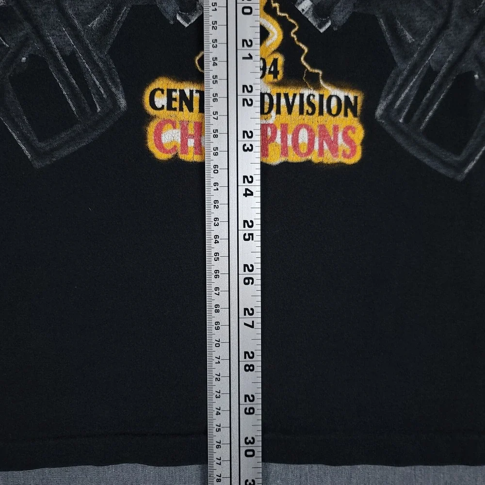 Vintage Pittsburgh Steelers Shirt Mens XL Black 1994 Central Division Champions - Picture 9 of 15